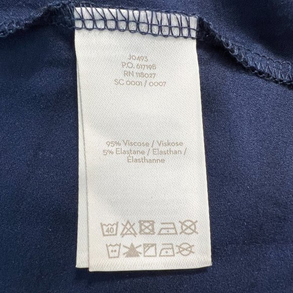 Boden Abigail Dress 6P Navy Blue Zebra Pattern Jersey Stretch Knit Long Sleeve - Picture 12 of 13